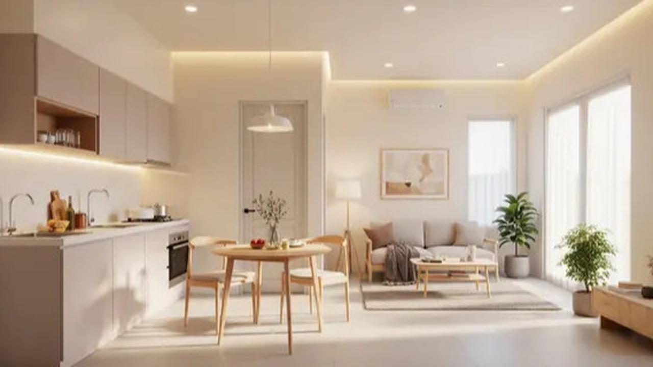 8 Desain Dapur Minimalis dan Ruang Tamu Terbuka, Ideal untuk Rumah Tipe 36
