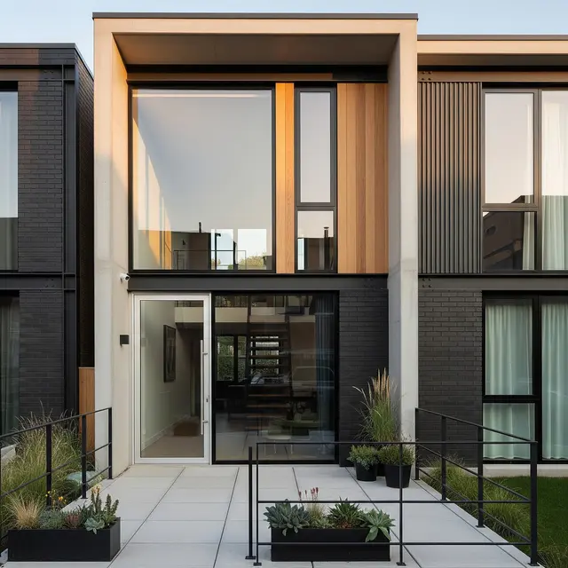 Rumah Kota Minimalis dengan Konsep Industrial Chic