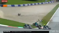 Crash di MotoGP Austria 2020. (Twitter)