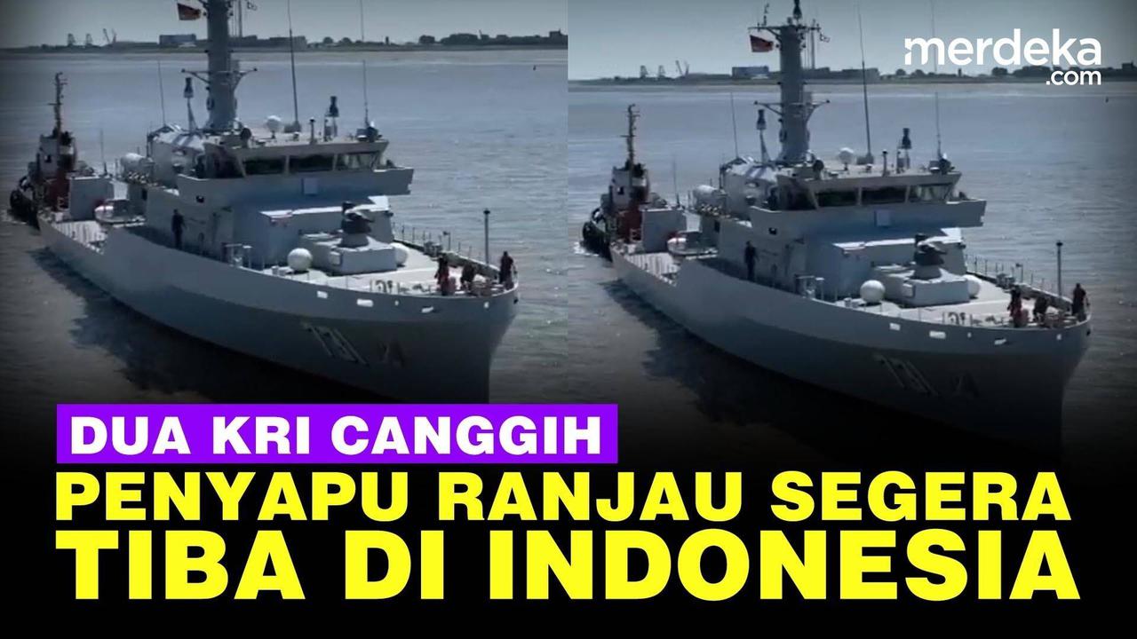 VIDEO: Penampakan Dua Kapal Perang TNI AL Penyapu Ranjau, Siap Jaga Perairan RI