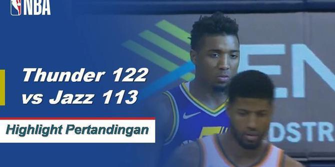 Cuplikan Pertandingan NBA : Thunder 122 vs Jazz 113