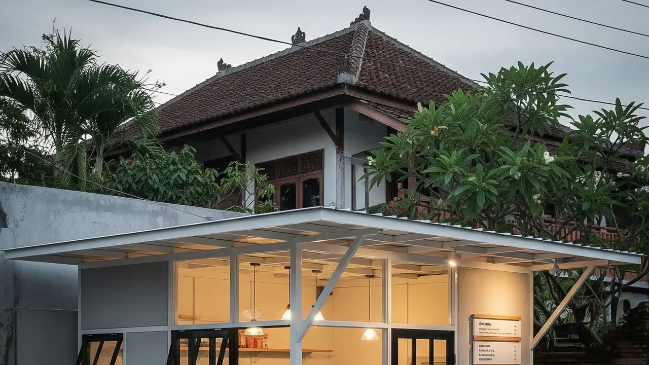 Desain Warung Baja Ringan Sederhana Depan Rumah
