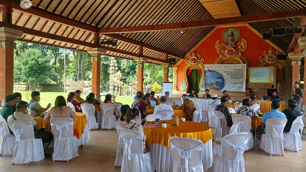 PT Pelabuhan Indonesia (Persero), atau Pelindo mengadakan pelatihan perencanaan bisnis dan pengelolaan Desa Wisata Penglipuran, untuk meningkatkan kapasitas pengelolaan seluruh pelaku pariwisata (Istimewa)