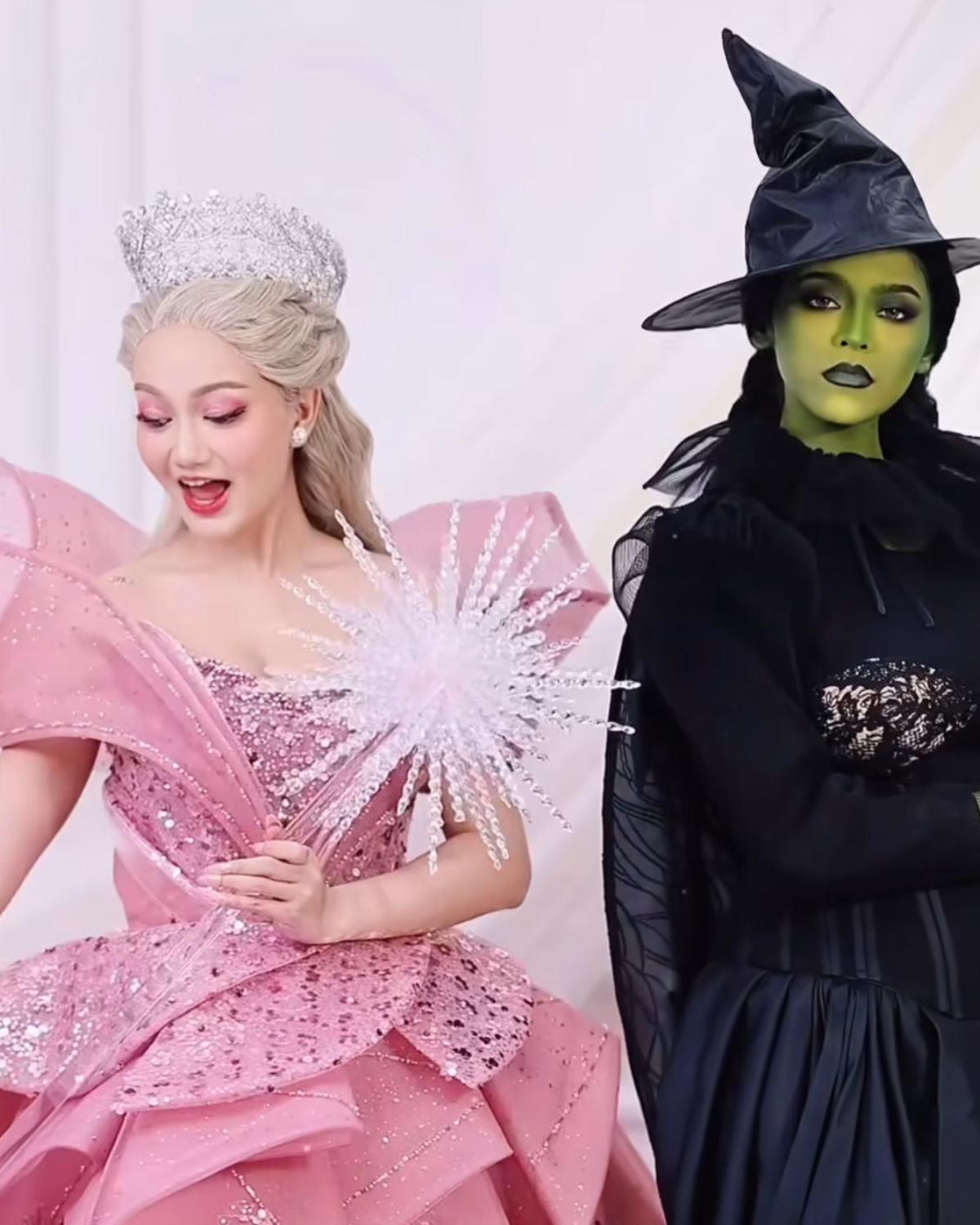 7 Potret Nanda Arsyinta dan Jharna Bhagwani Hidupkan Glinda dan Elphaba dengan Sentuhan Nusantara