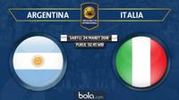 Persahabatan Internasional_Argentina Vs Italia (Bola.com/Adreanus Titus)