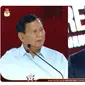 Calon presiden nomor 1 Anies Baswedan, dan capres nomor urut 2 Prabowo Subianto saat debat capres ketiga yang digelar KPU pada Minggu (7/1/2024) di Istora, Senayan, Jakarta. (Tangkapan Layar YouTube KPU RI)