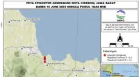 Rentetan gempa mengguncang Cirebon dan sekitarnya pada Kamis 15 Juni 2023. (Dok BMKG)