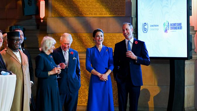 British Royal Family: Duchess Camilla, Pangeran Charles, Duchess Catherine (Kate Middleton) dan Pangeran William. Dok: COP26