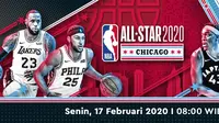 Team LeBron versus Team Giannis di NBA All-Star 2020 (Vidio.com)