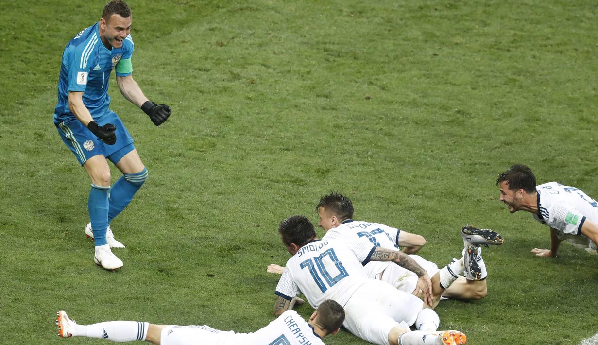 FOTO Spanyol Kalah Dari Rusia Lewat Adu Penalti Pesta Bola Rusia