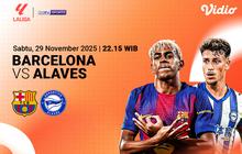 Nonton Siaran Langsung La Liga Pekan Ke-14: Barcelona vs Alaves, Tayang di Vidio