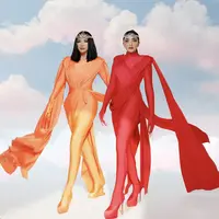 Titi DJ membagikan potret dirinya dalam ragam gaya bersama Ashanty. Keduanya bergaya ala superwoman dalam dengan nuasa bold. [Foto: Instagram/ Titi DJ]