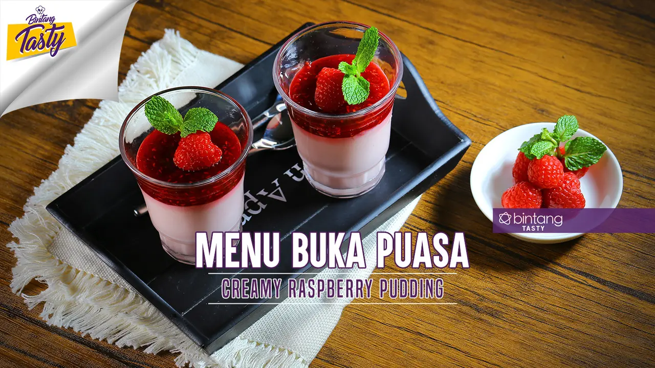 [Bintang] Menu Buka Puasa: Creamy Raspberry Pudding