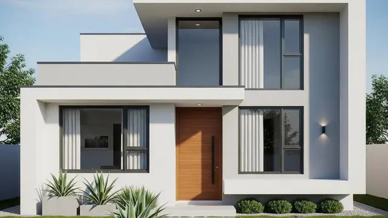 8 Inspirasi Rumah Kecil Bergaya Modern dengan Atap Datar dan Fasad Simpel Kekinian
