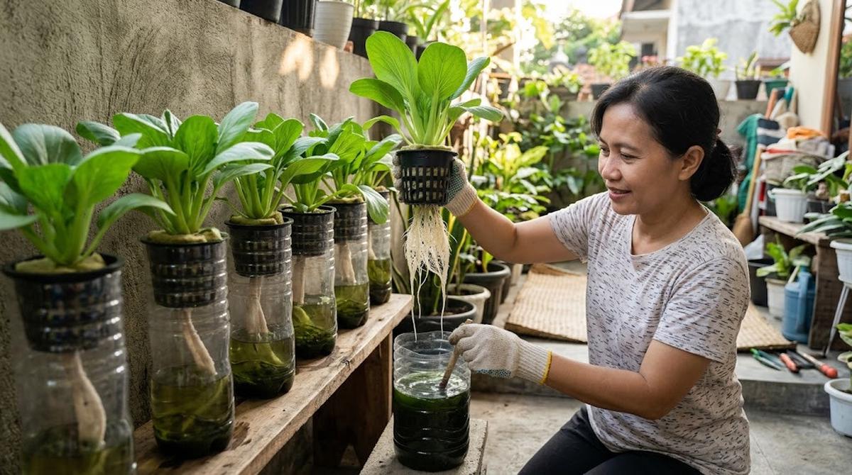 Jaga Kadar Oksigen Sawi Hidroponik