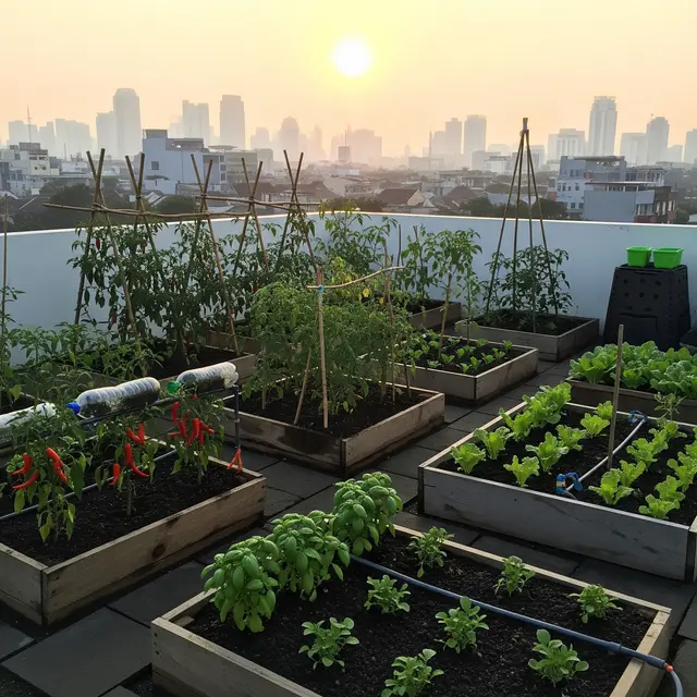 9 Ide Kebun Sayur di Rooftop Kantor untuk Kemandirian Pangan Karyawan, Solusi Hijau Produktif