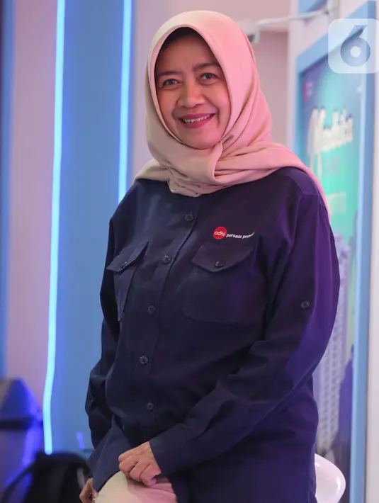 Direktur Pemasaran dan Pengelolaan Properti PT Adhi Persada Properti (APP) Wahyuni Sutantri di sela-sela Indonesia Properti Expo 2020 di Jakarta (19/2/2020). PT Adhi Persada Properti menyiapkan dua proyek baru yang menyasar dalam segmen apartemen kampus. (Liputan6.com/Fery Pradolo)
