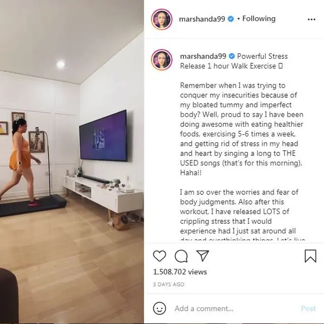 Marshanda pamer bentuk tubunnya yang buncit dan tanpa make up