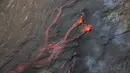 Hampir setahun setelah letusan terakhirnya , Piton de la Fournaise terbangun Minggu ini sekitar pukul 8:30 pagi (waktu Paris), kata Observatorium Vulkanologi Piton de la Fournaise (OVPF). (Richard BOUHET / AFP)
