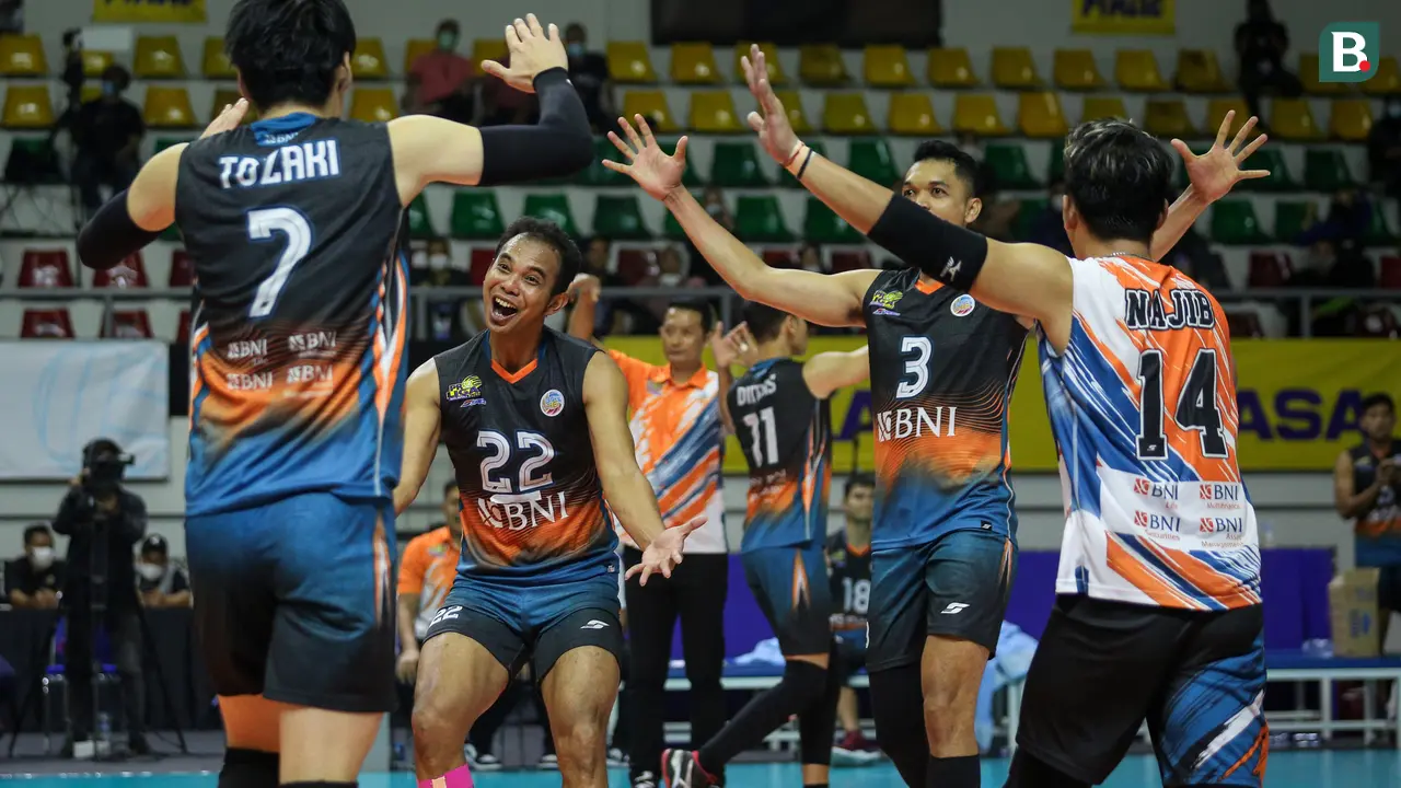 Pemain Jakarta BNI 46 Melakukan Selebrasi