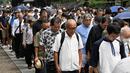 <p>Pengakuan kalah Jepang tidak lepas serangan bom atom Amerika Serikat (AS) ke Kota Hiroshima dan Nagasaki. (Kazuhiro NOGI/AFP)</p>