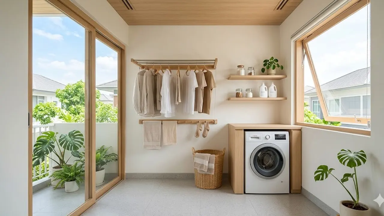 Desain Ruang Jemur dengan Ventilasi Silang