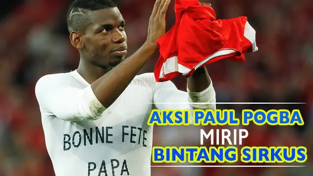 Aksi Paul Pogba merobek baju lawan dan berduel mirip bintang sirkus saat Prancis menjamu Albania, Minggu (19/6/2016). 