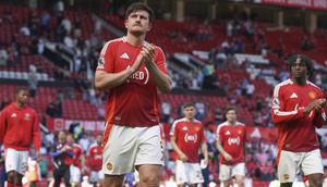 Manchester United keok 0-2 dari West Ham United&nbsp;pada laga pekan ke-36 Premier League musim ini di Old Trafford, Minggu (11/5/2025) malam WIB. (AP Photo/Ian Hodgson)
