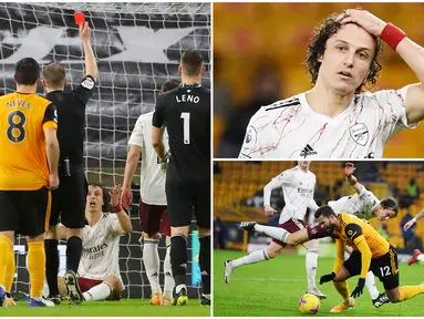 Insiden kartu merah yang didapatkan David Luiz saat laga Wolverhampton Wanderers vs Arsenal menjadi buah bibir lantaran dianggap kontroversial. Berikut reaksi bek asal Brasil ini ketika mendapat kartu merah dari wasit.