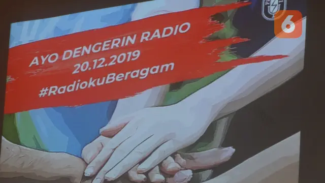 #RadiokuBeragam sebagai tema acara Radio Day 2019. (dok. Liputan6.com/Adhita Diansyavira)