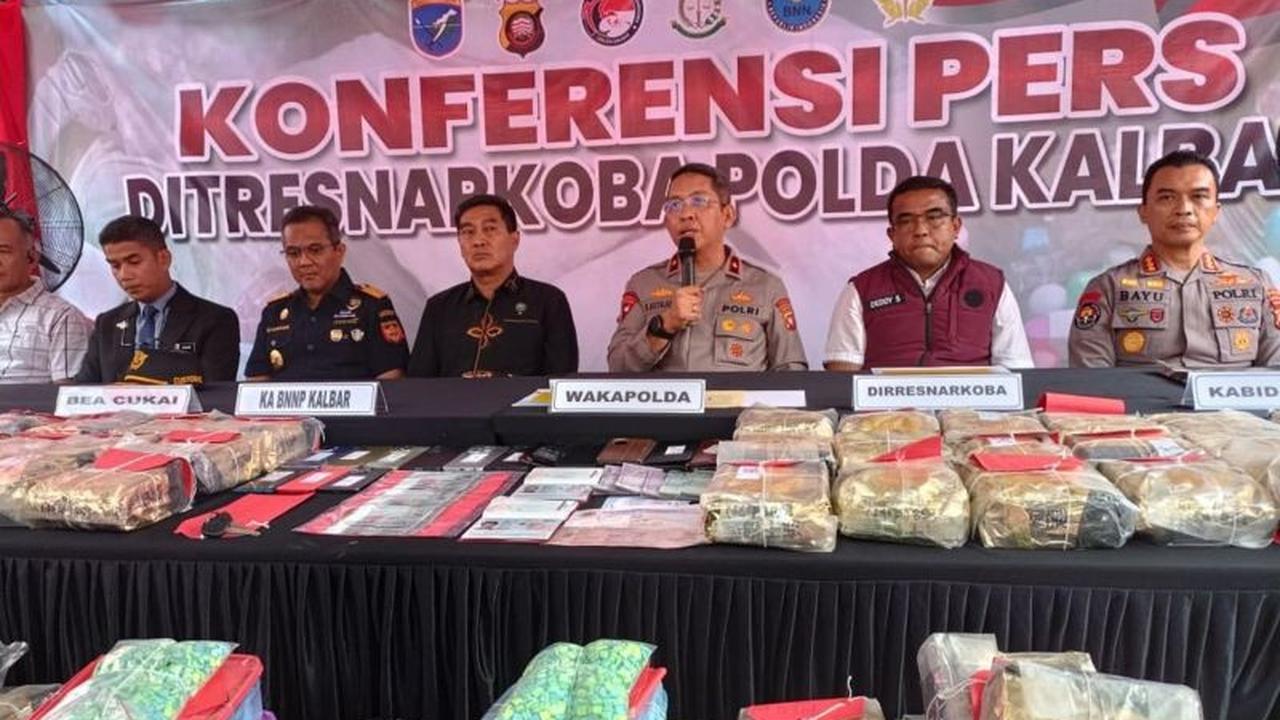 Modus Baru Terungkap! Polda Kalbar Gagalkan Peredaran Narkotika Lintas Negara, Pasutri Asal Malaysia Ditangkap