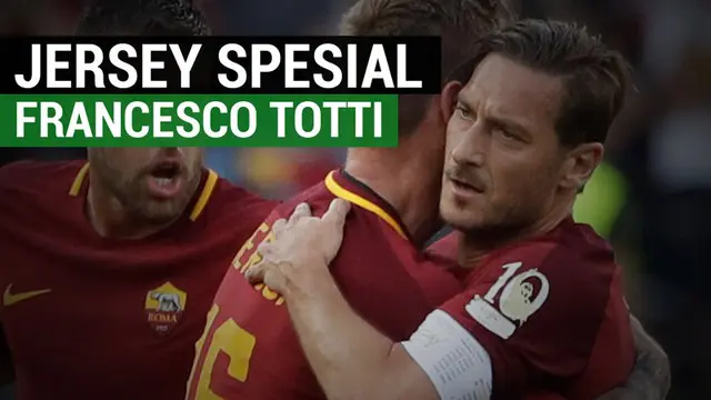Berita video cara jersey spesial AS Roma untuk Francesco Totti dibuat. Jersey ini muncul saat Roma melakoni laga terakhir Serie A musim 2016-2017 melawan Genoa. Pada pertandingan itu, Totti bermain di pertandingan terakhir dalam karier.
