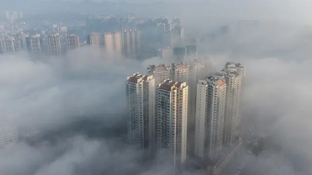 Kabut Pagi di Bijie China