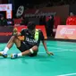 Tunggal Indonesia Alwi Farhan kalah pada laga melawan China di perempat final Kejuaraan Bulu Tangkis Beregu Asia (BATC) 2024. (Dok PBSI)