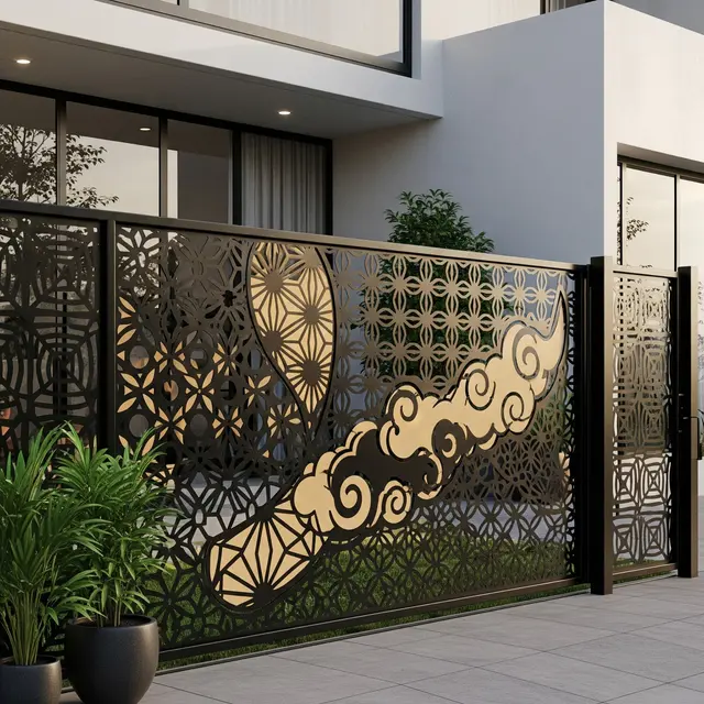 Tren Pagar Besi Laser Cut 2025 (Image by Gemini AI)