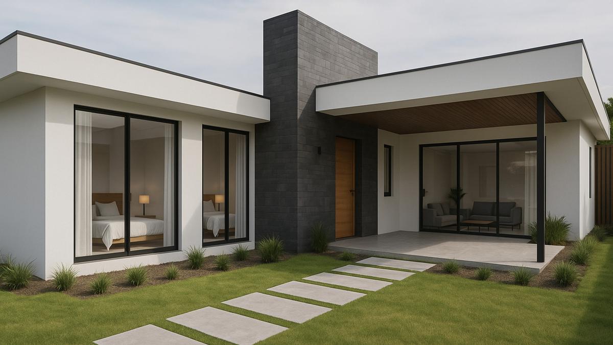 7 Desain Rumah L-Shape dengan 3 Kamar Tidur, Tampilkan Suasana Rapi