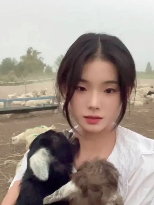 Rutinitas sehari-harinya yakni ikut membantu memelihara sekitar 600 domba dan hewan lainnya. (Foto: Douyin)
