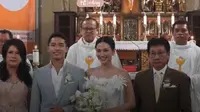 Jonatan Christie resmi menikah dengan Shanju eks JKT48 di Gereja Katedral (Youtube)