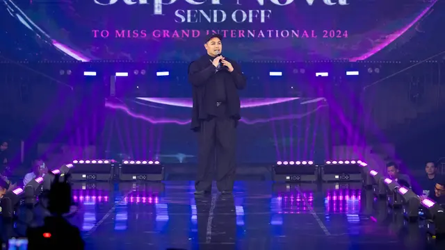 Ivan Gunawan saat preskon Nova Liana ke Miss Grand International 2024 (Dok. Yayasan Dunia Mega Bintang)