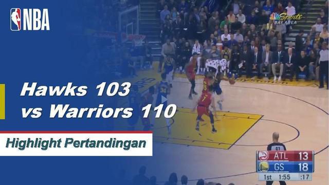 Kevin Durant dan Klay Thompson bergabung dengan 53 poin untuk memimpin Warriors dalam kemenangan atas Hawks, 110-103.