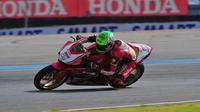 Pebalap Astra Honda Racing Team, Gerry Salim, finis ketiga pada kualifikasi Asia Road Racing 2017 kelas Asia Production 250 di Sirkuit Buriram, Thailand, Jumat (1/12/2017). (Astra Honda Racing Team)