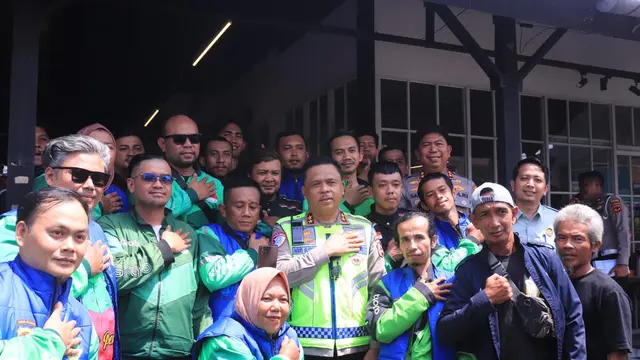 Jelang May Day, Kakorlantas Polri Gandeng Ratusan Ojol Sukabumi Amankan Jalur Buruh
