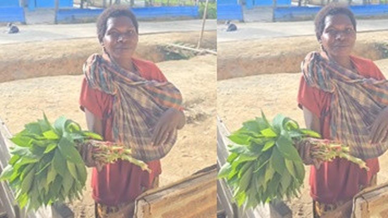 Potret Miris Mama Papua Sambil Gendong Bayi Bawa Daun Ubi Buat Ditukar dengan Garam, Mau Masak tapi Tak Ada Apa-Apa di Rumah