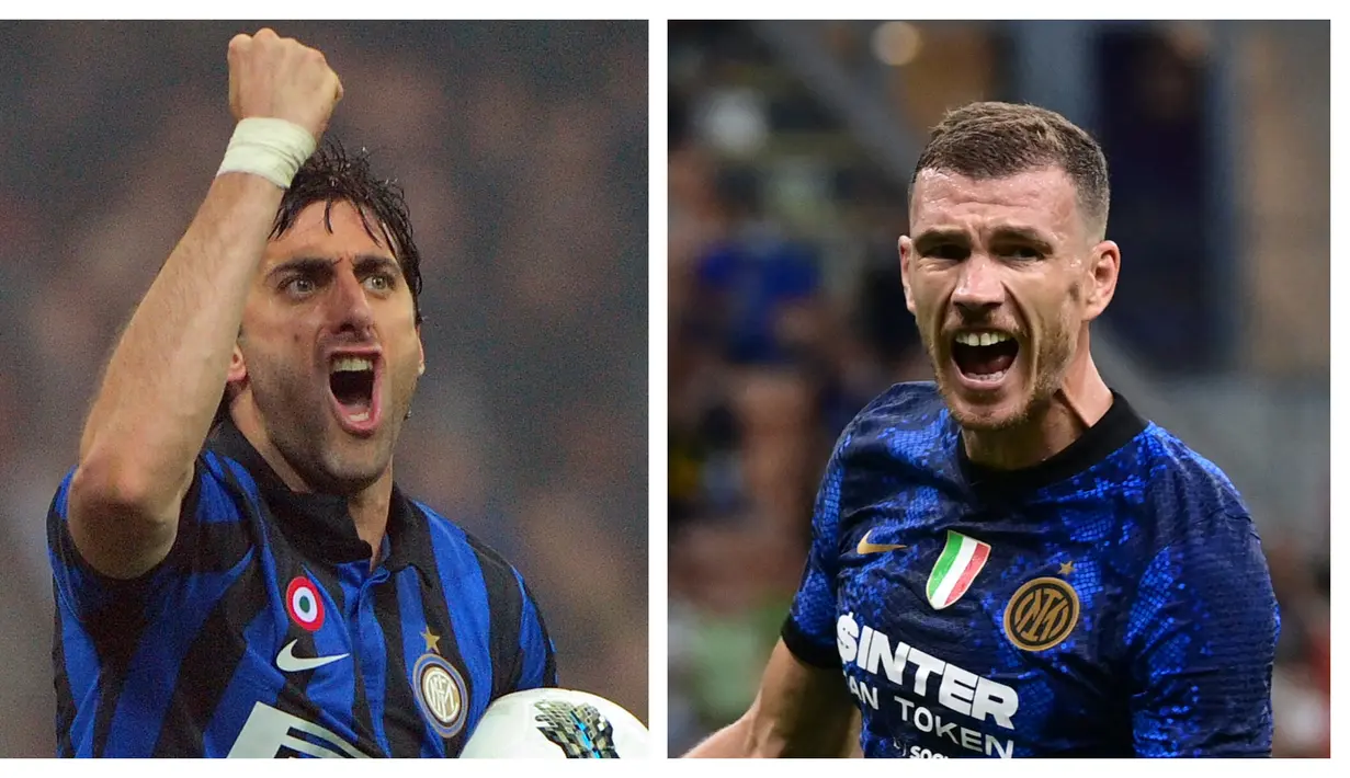 Inter Milan baru saja mendatangkan Edin Dzeko sebagai pemain anyar mereka musim ini. Meski tergolong gaek, ia diharapkan menjadi suksesor Romelu Lukaku yang hijrah ke Chelsea. Sebelumnya Nerazzurri juga pernah memiliki beberapa striker gaek. Siapa sajakah? (Foto: Kolase AFP)