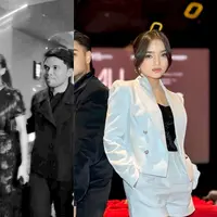 Rossa sebagai yang punya acara tentu tampil memukau. Ia mengenakan dress bling-bling warna hitam. [@armanfebryan].