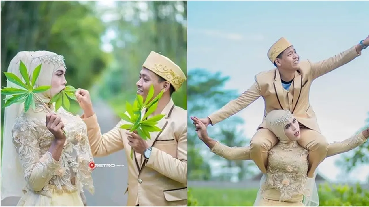 6 Potret Prewedding Kocak, Sampai Lakukan Aksi Akrobat
