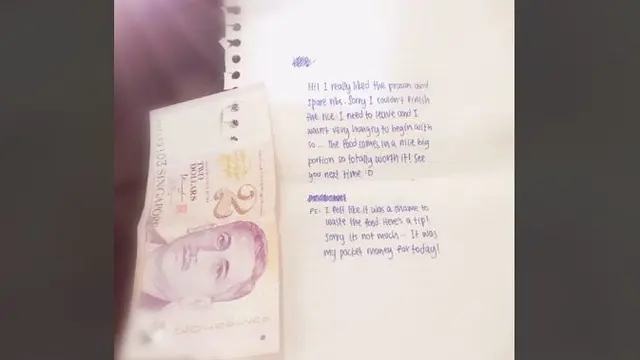 Sepucuk Surat Tulisan Tangan dari Pembeli Nasi Hotpot yang Menyentuh Hati