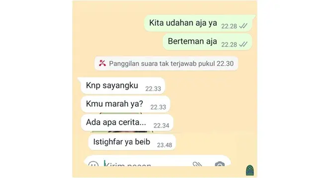 6 Chat Pacar Minta Putus Baik-Baik Ini Singkat Banget, Enggak Pakai Drama