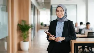 Simpel tapi Tetap Chic, Cek Pilihan Hijab Segi Empat Polos untuk Temani Aktivitas ke Kantor