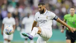 Dua gol Real Madrid disumbangkan oleh Karim Benzema dan Eden Hazard. (AP/Godofredo A. Vásquez)